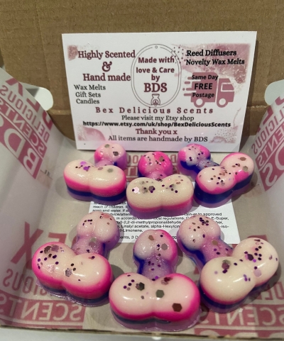 Glitter, Rainbow willy willies Wax Melts